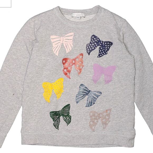 Stella McCartney Other - Stella McCartney girls gray marled bow print sweatshirt size 8